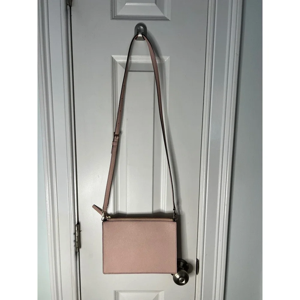 Kate Spade Cameron Street Carlisle Pink Saffiano Leather Crossbody Bag PXRU8056